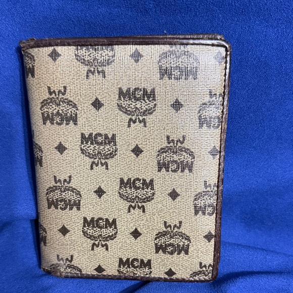 Vintage MCM Tan and Brown Monogram Card Holder - Picture 1 of 12